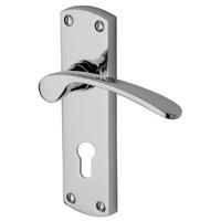 heritage pr448 project luca chrome euro profile lock door furniture