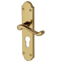 heritage pr7048 project kensington brass euro profile door furniture