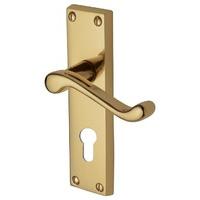 heritage pr648 project malvern brass euro profile door furniture