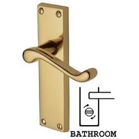 Heritage PR620 Project Malvern Brass Bathroom Door Furniture