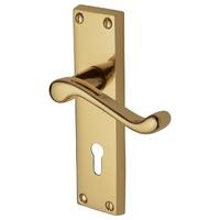 Heritage PR600 Project Malvern Brass Lever Lock Door Furniture