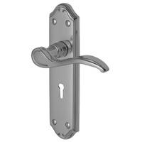 heritage mm624 verona small chrome lever lock door furniture