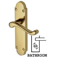 Heritage PR420 Project Milton Brass Bathroom Lever Door Furniture