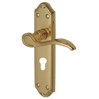 Heritage MM625 Verona Small Brass EURO PROFILE Door Furniture