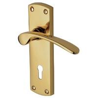 Heritage PR400 Project Luca Brass Lever Lock Door Furniture