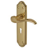 heritage mm624 verona small brass lever lock door furniture