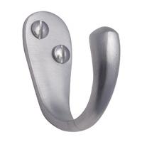 Heritage V1040 Satin Chrome Single Coat Hook 43mm