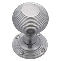 heritage v971 reeded satin chrome interior door knobs