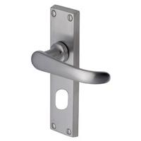 Heritage V725 Windsor Satin Chrome OVAL PROFILE Lock Door Furniture