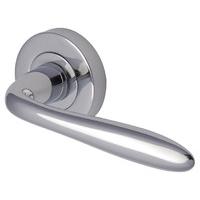 Heritage V1750 Sutton Chrome Round Rose Lever Door Furniture