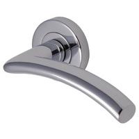 heritage v3490 centaur chrome round rose lever door furniture