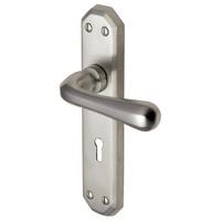 Heritage V7050 Charlbury Satin Nickel Lever Lock Door Furniture