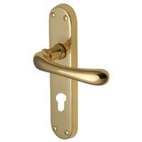 Heritage LUN5348 Luna Brass EURO PROFILE Lock Door Furniture