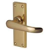 heritage v710 windsor brass short lever latch door furniture