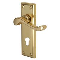 Heritage W3227 Edwardian Brass EURO PROFILE Door Furniture