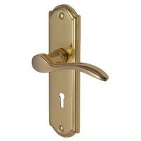 Heritage HOW1300 Howard Brass Lever Lock Door Furniture