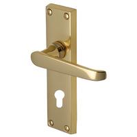 Heritage V3948 Victoria Brass EURO PROFILE Door Furniture