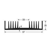 Heat sink 2.4 C/W (L x W x H) 50 x 97 x 25 mm Fischer Elektronik SK 72 50 SA