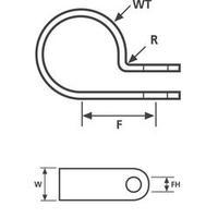 HellermannTyton 211-60019 H1P-N66-NA-M1 Mounting Clips Polyamide HP Ecru