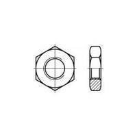 Hexagonal nuts M12 DIN 439 Steel zinc galvanized, yellow chromated 100 pc(s) TOOLCRAFT 107003