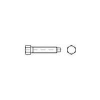 Hexagon head screws M12 70 mm Hex head DIN 561 Steel 25 pc(s) TOOLCRAFT 108806