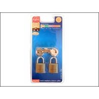 Henry Squire LP6T Leopard Brass Luggage Locks Card of 2