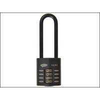 henry squire cp40 push button combination padlock long shackle 63mm