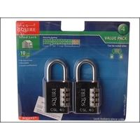 Henry Squire Recodeable Black Combination Padlock (2) 40mm