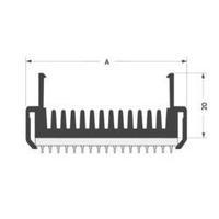 Heat sink 7.6 C/W (L x W x H) 52 x 50 x 20 mm Fischer Elektronik SK 430 50 SA