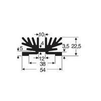 Heat sink 3.5 C/W (L x W x H) 54 x 37.5 x 22 mm SOT 32 Fischer Elektronik SK 65 37, 5 SA-1 X M3