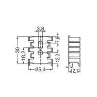 Heat sink 15 C/W (L x W x H) 34 x 25.4 x 12.7 mm SOT 32, TO 220 Fischer Elektronik FK 216 MI-CB