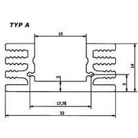 Heat sink 4.5 C/W (L x W x H) 50 x 32 x 14 mm TO 220, TO 126 Fischer Elektronik SK 75 50 SA