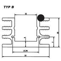 Heat sink 4.2 C/W (L x W x H) 50 x 32 x 20 mm TO 220, TO 126 Fischer Elektronik SK 76 50 SA