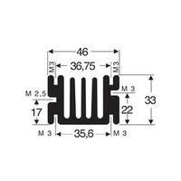 Heat sink 3.6 C/W (L x W x H) 90 x 46 x 33 mm SOT 32, TO 220 Fischer Elektronik SK 68 90 SA