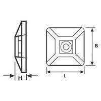 HellermannTyton 151-28459 MB4CA-PA66-NA-C1 MB Mounting Base Screw-mounted/self-adhesive, TY