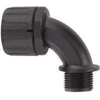 HellermannTyton 166-22206 HG34-90-M32 Helaguard Conduit Screw Fitting Polyamide 6.6 28.1 mm Black