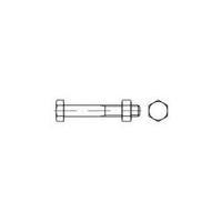 Hexagon head screws M24 80 mm Hex head DIN 601 Steel hot-dip galvanized 10 pc(s) TOOLCRAFT 111119