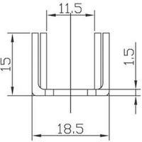 heat sink 16 cw l x w x h 28 x 185 x 15 mm to 220 assmann wsw v7238e1