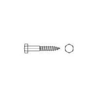 Hexagon head screws 6 mm 140 mm Hex head DIN 571 Steel zinc galvanized 100 pc(s) TOOLCRAFT 109166
