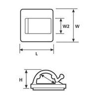 HellermannTyton 151-14059 RB5-N66-NA-C1 Mounting Base - TY8H1S, RA, RB Series