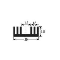 heat sink 86 cw l x w x h 375 x 29 x 115 mm to 220 sot 32 fischer elek ...