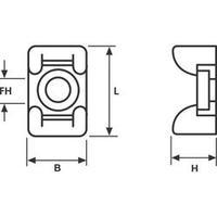 HellermannTyton 151-24619 KR6G5-N66-NA-C1 Screw-mounted Base LKC, KR, NY