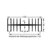 Heat sink 1.1 C/W (L x W x H) 100 x 132 x 50 mm Fischer Elektronik SK 148 100 SA