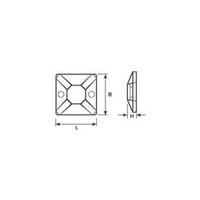 HellermannTyton 151-28349 MB3A-PA66-NA-C1 MB Mounting Base Screw-mounted/self-adhesive, TY