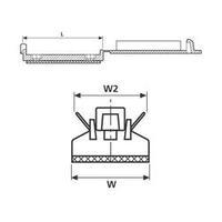 HellermannTyton 151-00312 FKH50AVHB-HIR-BK-C1 Flat Band Cable Holder With A Special Adhesive