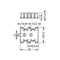 Heat sink 18 C/W (L x W x H) 30 x 25.4 x 7.9 mm SOT 32, TO 220, TO 126 Fischer Elektronik FK 210 SA-CB