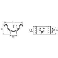 HellermannTyton 201-10030 C3-N66-BK-C1 Mounting Cradle Clip Black