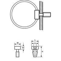 HellermannTyton 151-40119 TM1SF-N66-NA-C1 Mounting Socket Screwable For CTAM, MB, TY Ecru