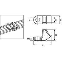 HellermannTyton 151-26819 CL8-N66-NA-C1 Mounting Eyelet CL8, FH Ecru