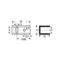 Heat sink 17 C/W (L x W x H) 35 x 17 x 13 mm TO 220 Fischer Elektronik SK 13 35 SA-220